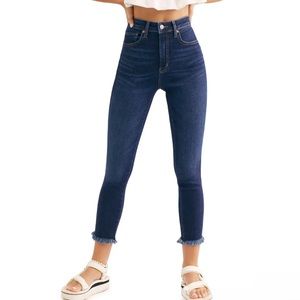 NEW✨Free People- We the Free High Waist Crop Raw Hem Denim Leggings